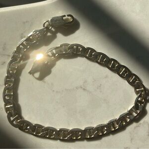 Goldish Silver Chain Bracelet